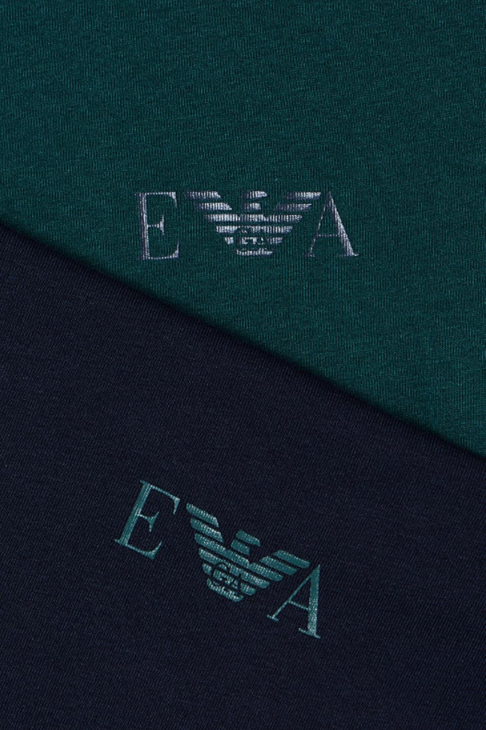 Pack 2 T-shirt loungewear fitted fit logo bold monogram EM001849 AF10778MB108B Emporio Armani 