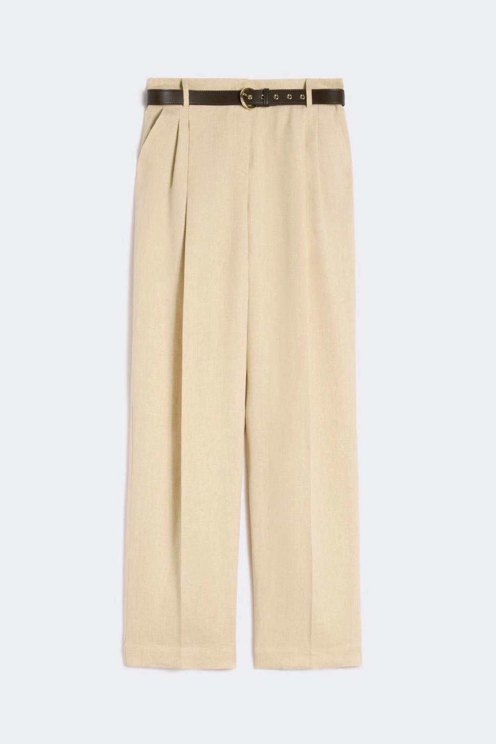 Pantalone ampio in batavia di lino MSTSUMERO 028COLONIALE Max Mara Studio 