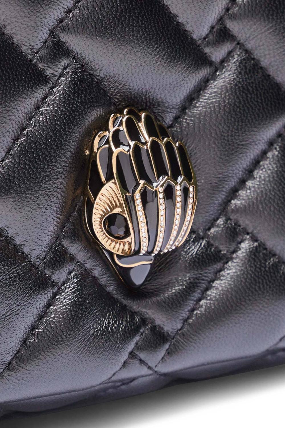 Borsa Shopper in pelle<BR/> 4702501109 /BLK/WHITE Kurt Geiger London 