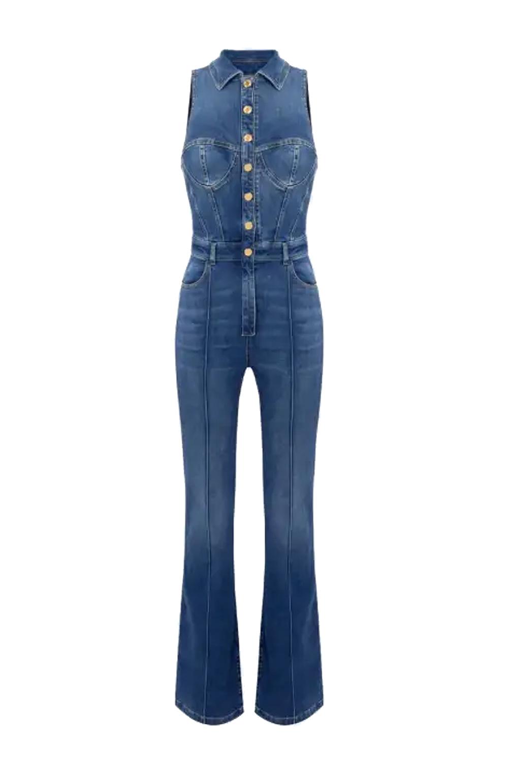 Tuta bustier in denim<BR/> TJ41D 56E2104 Elisabetta Franchi 