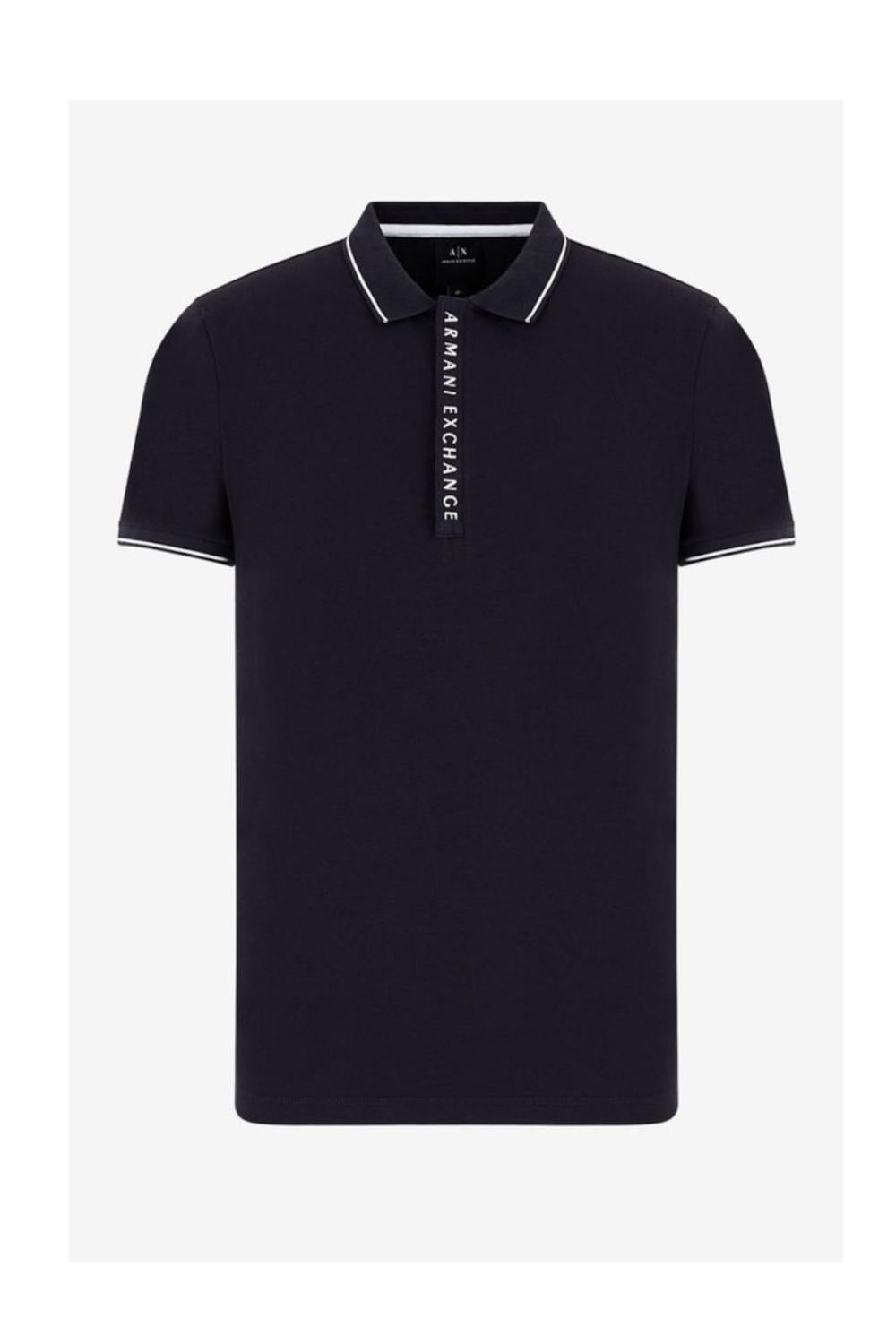 Polo a Zip con Scritta su Patta 8NZF71 ZJH2Z1510 Armani Exchange 
