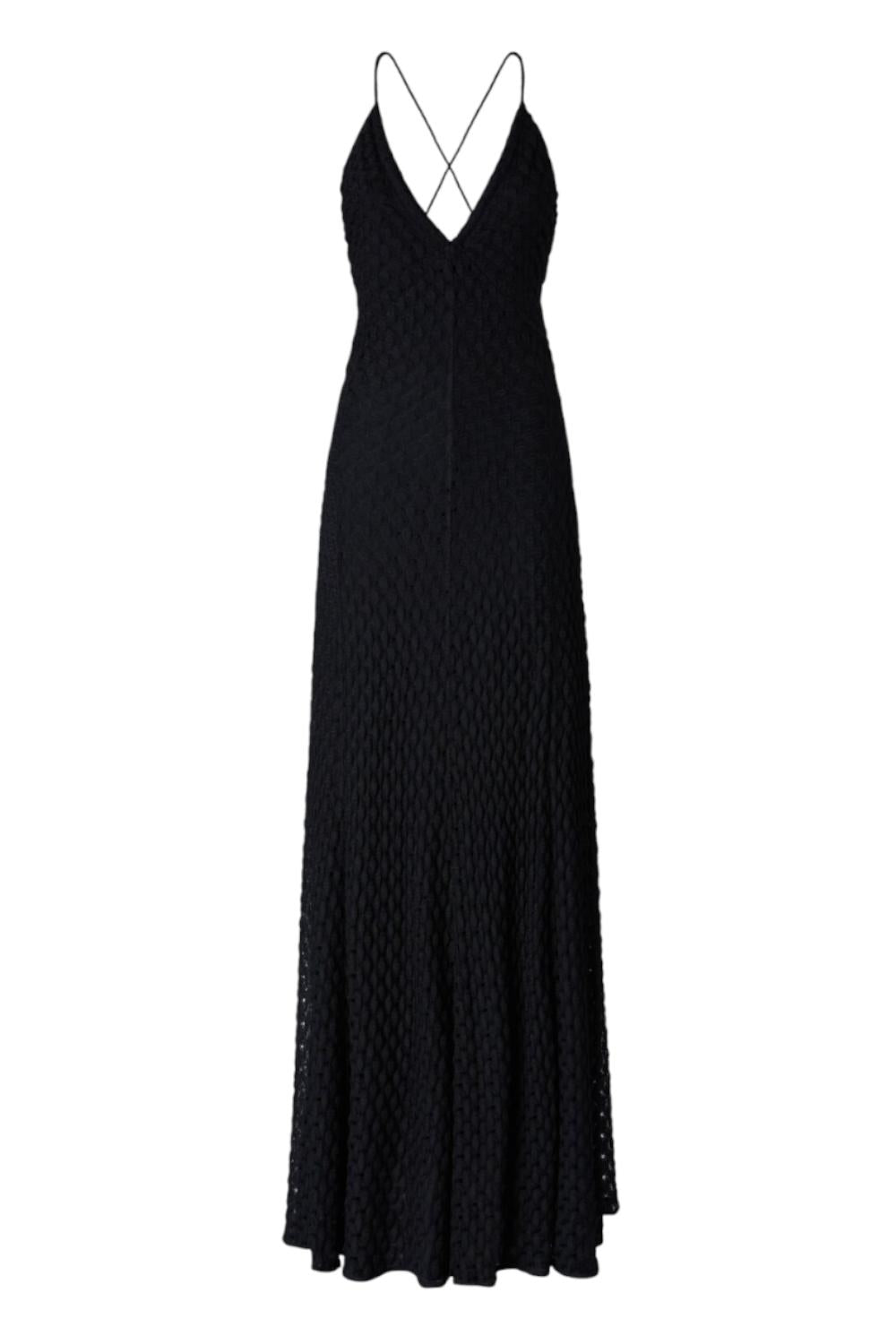 Abito lungo in viscosa con scollo a V in pizzo<BR/> DS25SG3S BR013J93911 Missoni 
