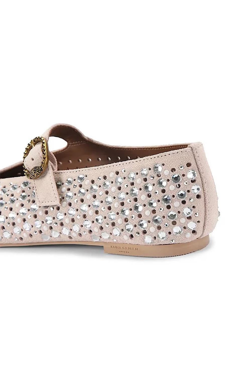 Ballerine Kurt Geiger London in Pelle Scamosciata con Strass 2656353209 /PINK Kurt Geiger London 