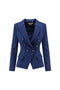 Giacca in crêpe con dettagli in raso<BR/> GI142 51E2DC8 Elisabetta Franchi 
