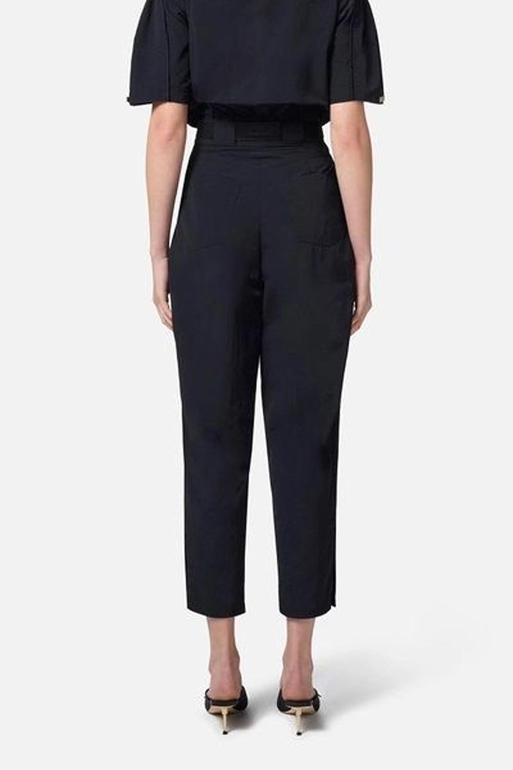 Pantaloni in vela tecnica con cintura<BR/> PA074 51E2110 Elisabetta Franchi 