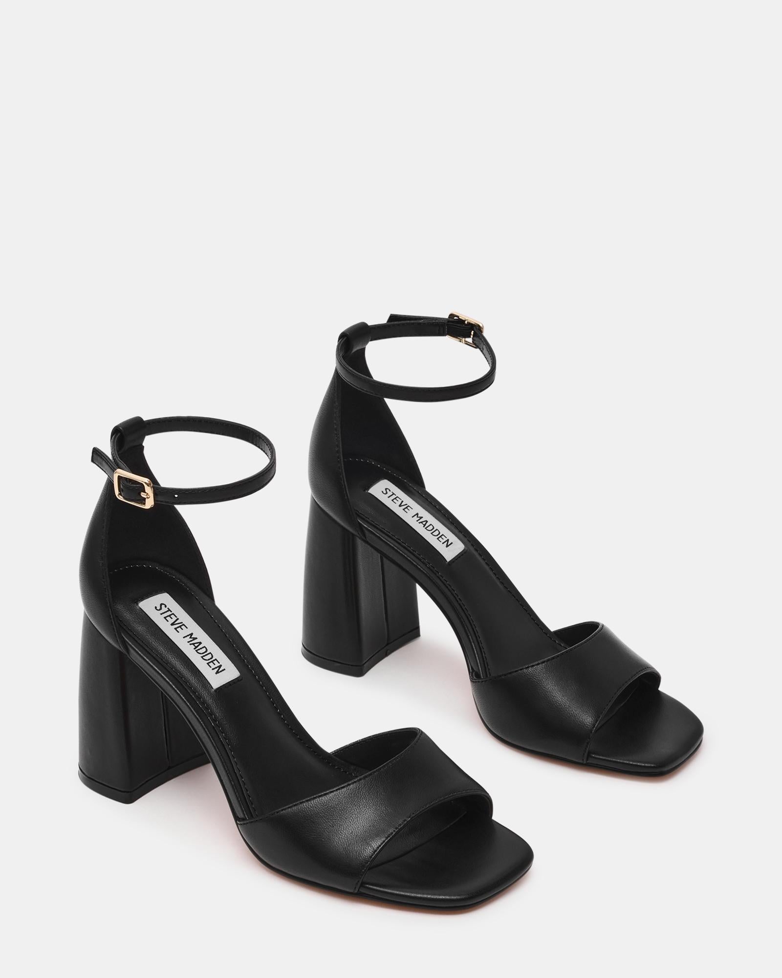 MISSTY - sandalo con tacco largo MISSTY BLACK LEATHER Steve Madden 