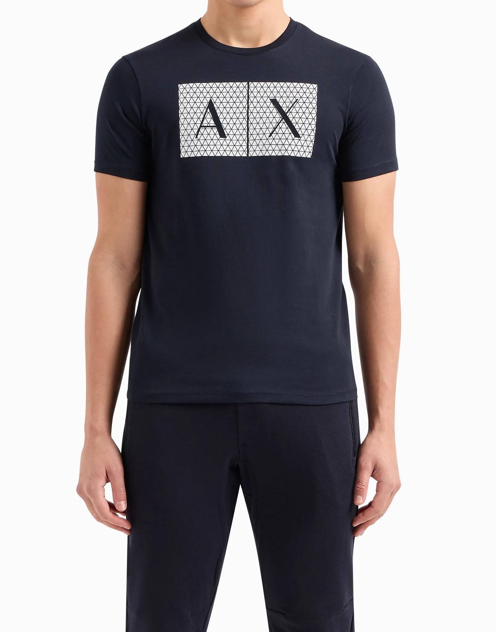 T-shirt con logo quadrato armani exchange<BR/> 8NZTCK Z8H4Z1510 Armani Exchange 