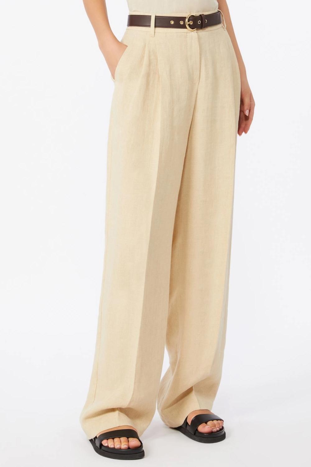 Pantalone ampio in batavia di lino MSTSUMERO 028COLONIALE Max Mara Studio 