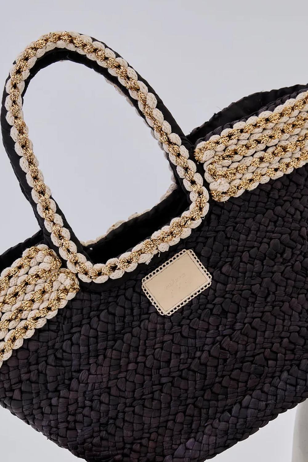 BORSA IN RAFIA TN.JACIN BLACK NKN Nekane 