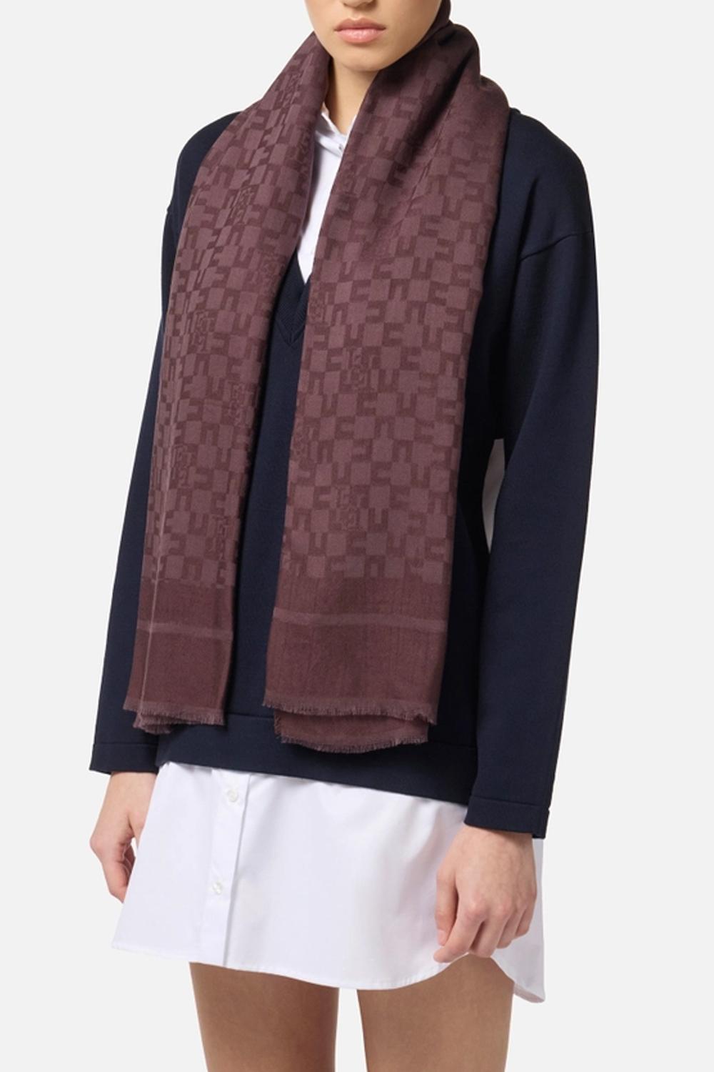 Sciarpa con pattern logo<BR/> SC10F 56E2EA4 Elisabetta Franchi 
