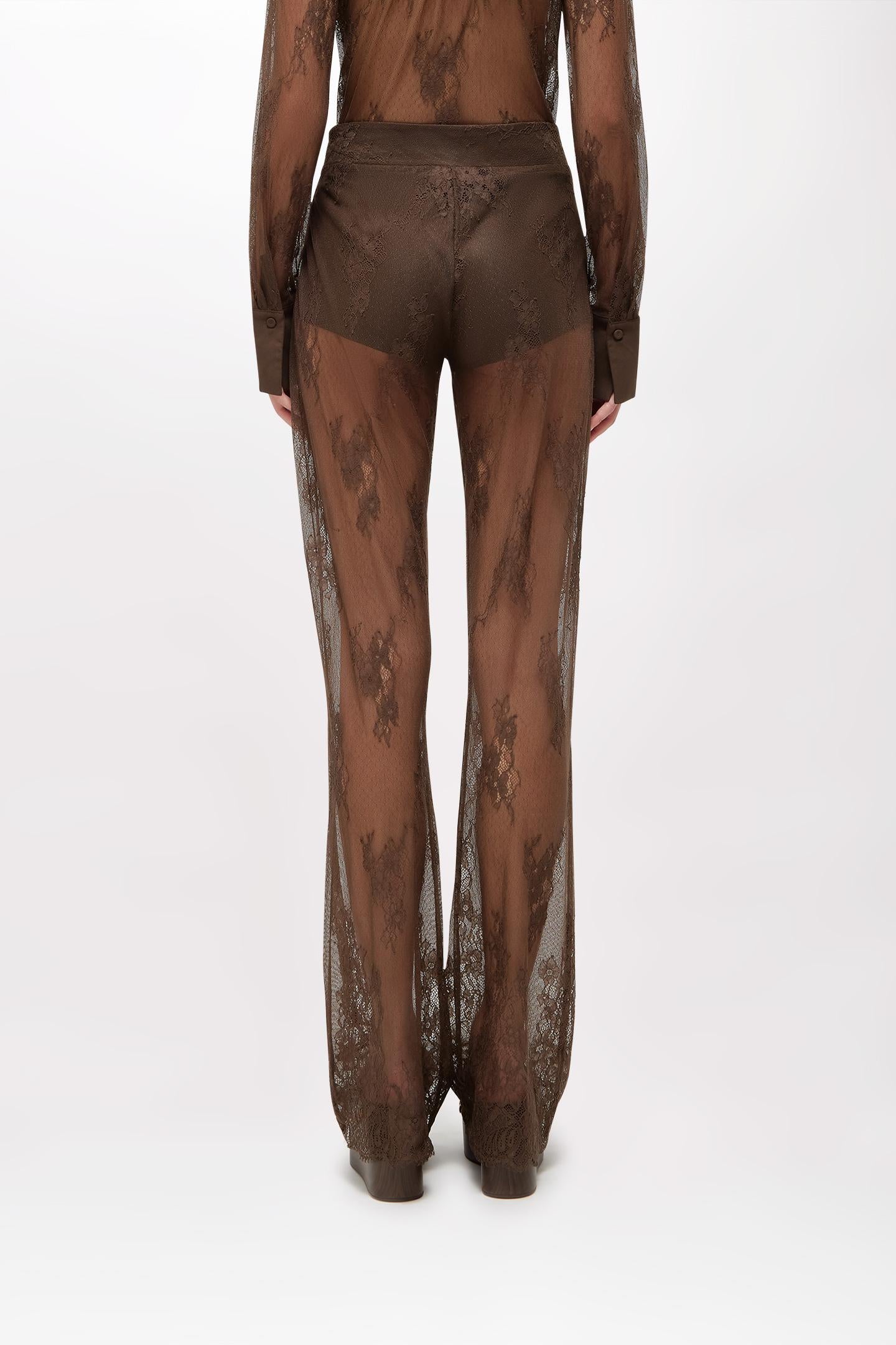 PANTALONI FLARE IN PIZZO RA6136 J390190913 Blugirl 