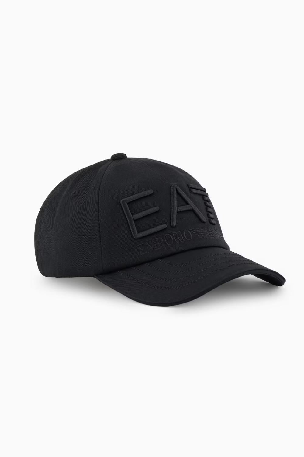 cappellino baseball tinta unita con logo grande ricamato davanti 7X000052 AF13150UC001 EA7 Emporio Armani 