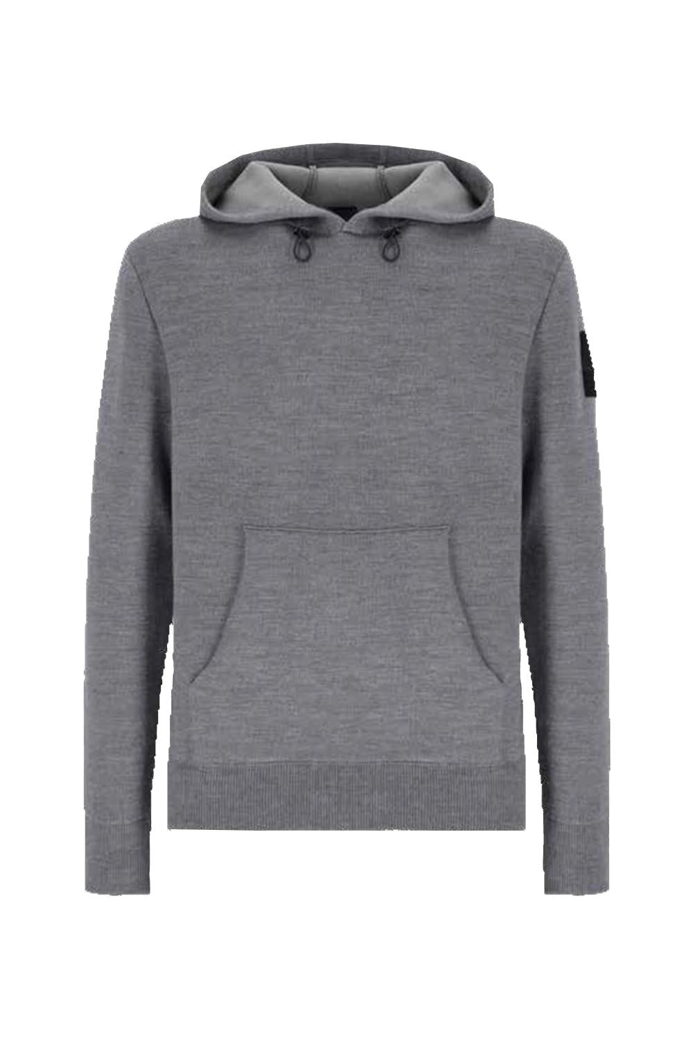 Maglia Outhere Innovative Knit in Fibra Tecnica e Lana Elasticizzata con Cappuccio e Tascone 4650-015 A189GREY MELANGE Outhere 