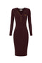 Abito in maglia a costine con taschino<BR/> AM10B 56E2EA4 Elisabetta Franchi 