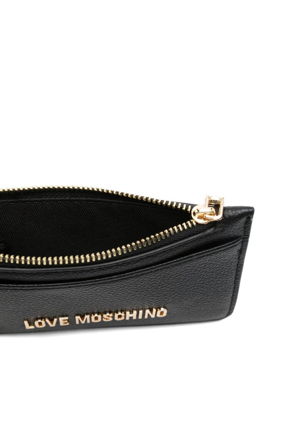 Portafoglio Piccolo in Ecopelle con Logo Dorato JC5614PP1N LD0000 Love Moschino 