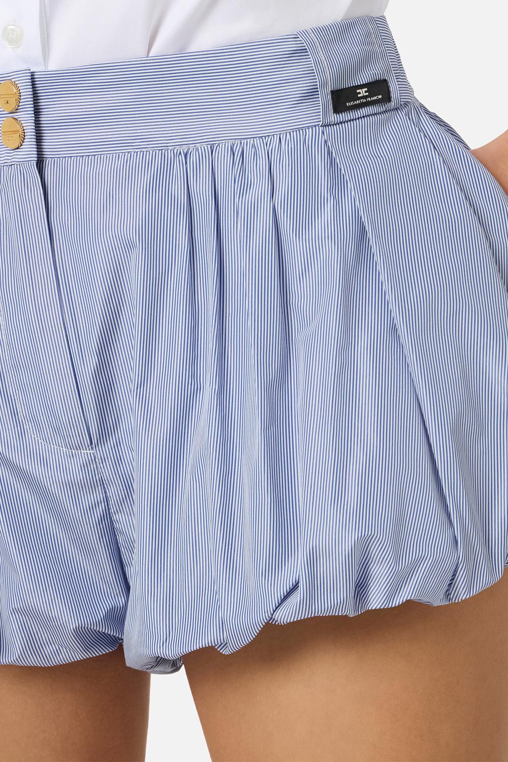 Shorts in taffettà di nylon a righe SH002 62E2019 Elisabetta Franchi 