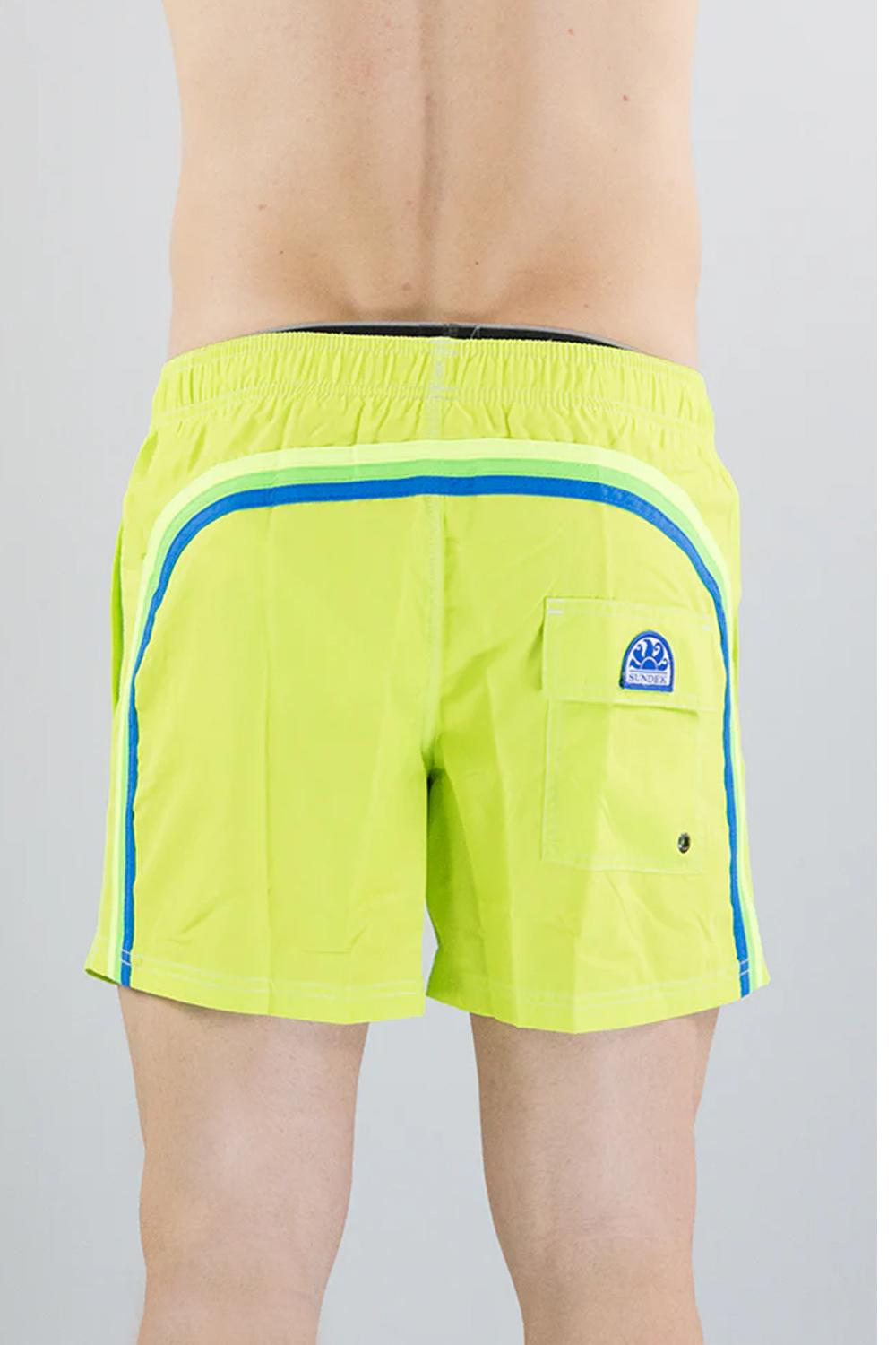 costume in nylon lunghezza corta con logo sundek M504BDRT300 69101AVOCADO 01 Sundek 