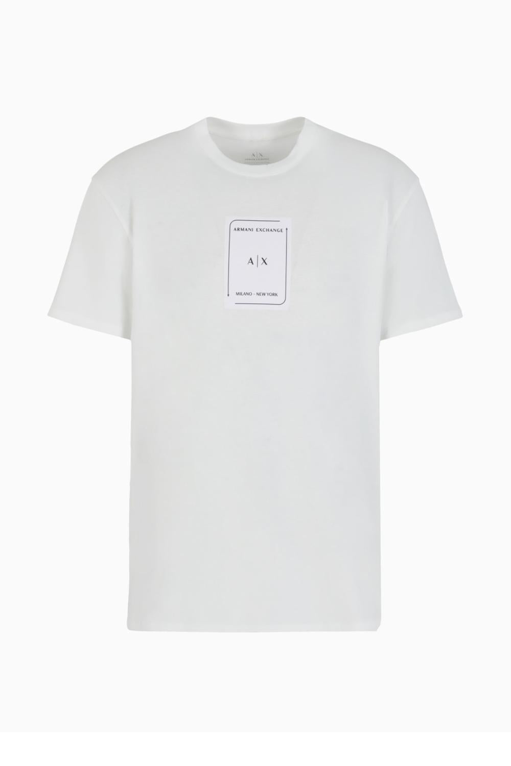 t-shirt in cotone vestibilità over con patch rettangolare davanti XM000570 AF10356U0009 Armani Exchange 