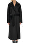 Cappotto Lungo a Vestaglia Senza Bottoni con Tasche a Filo SIRI DEBORA 413NERO Chiarulli 
