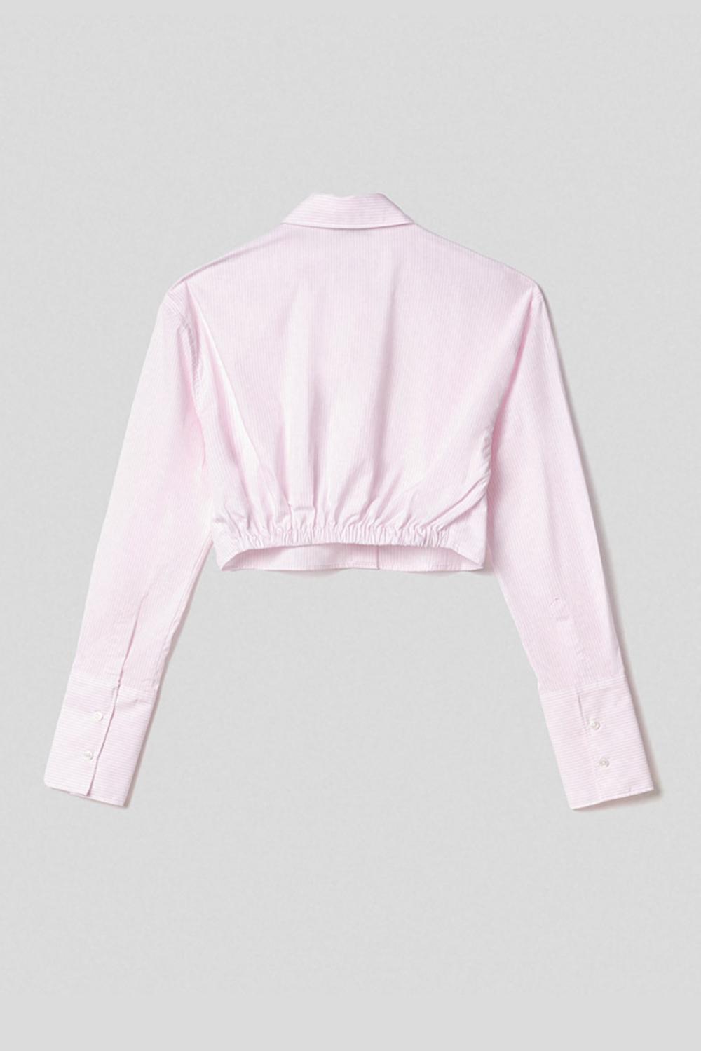 Camicia Cropped in cotone<BR/> HMABW01691 TMTL0019RO01 Hinnominate 