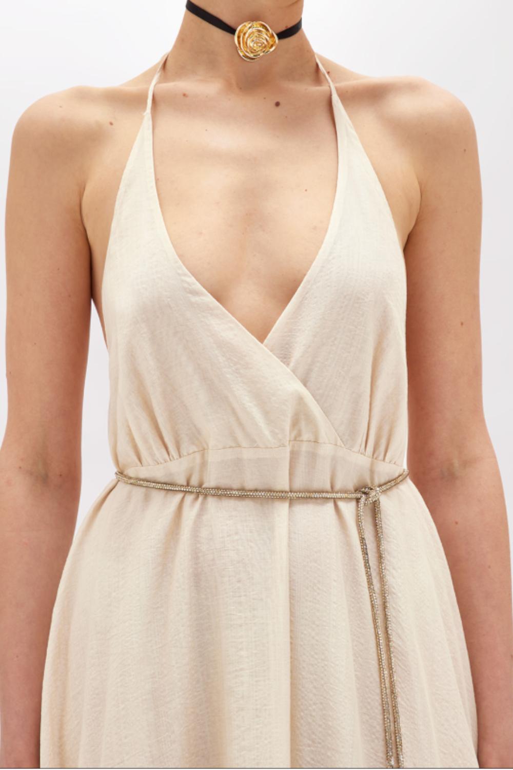 ABITO LUNGO IN TENCEL CON FIGURA<BR/> RA5193 T294830907 Blugirl 
