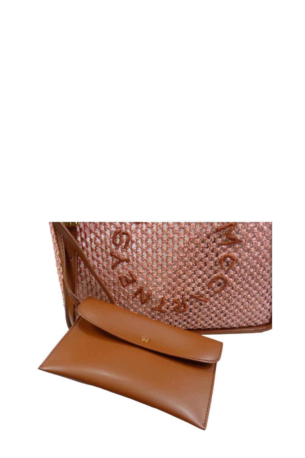 Stella McCartney Raffia Mesh Logo Bag<br>