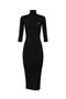 Abito in maglia a costine con taschino<BR/> AM23B 56E2110 Elisabetta Franchi 