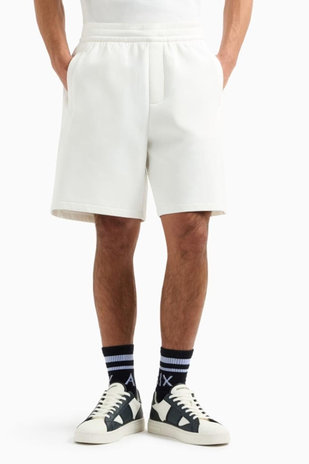 bermuda in cotone stretch con tasca posteriore orizzontale con logo patch quadrato "blue edition" XM000355 AF10818U0009 Armani Exchange 