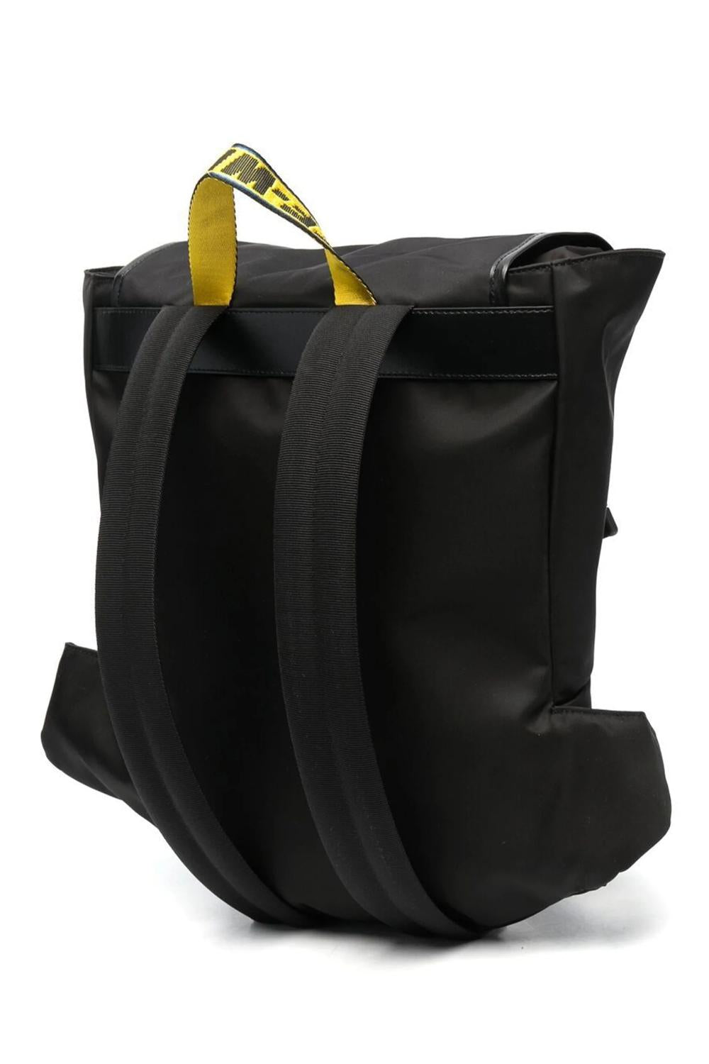 nylon backpack with drawstring top closure and front zip pocket. adjustable fabric straps and reinforced handle. logo straps