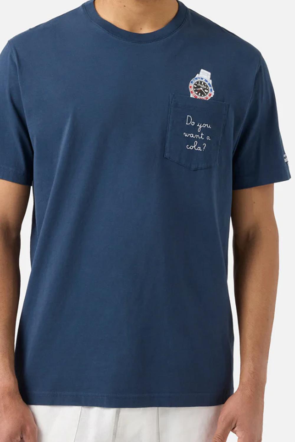 T-SHIRT AUSTIN MC2 con orologio e ricamo Do You Want A Cola? AUS0001 -01983L Mc2 Saint Barth 