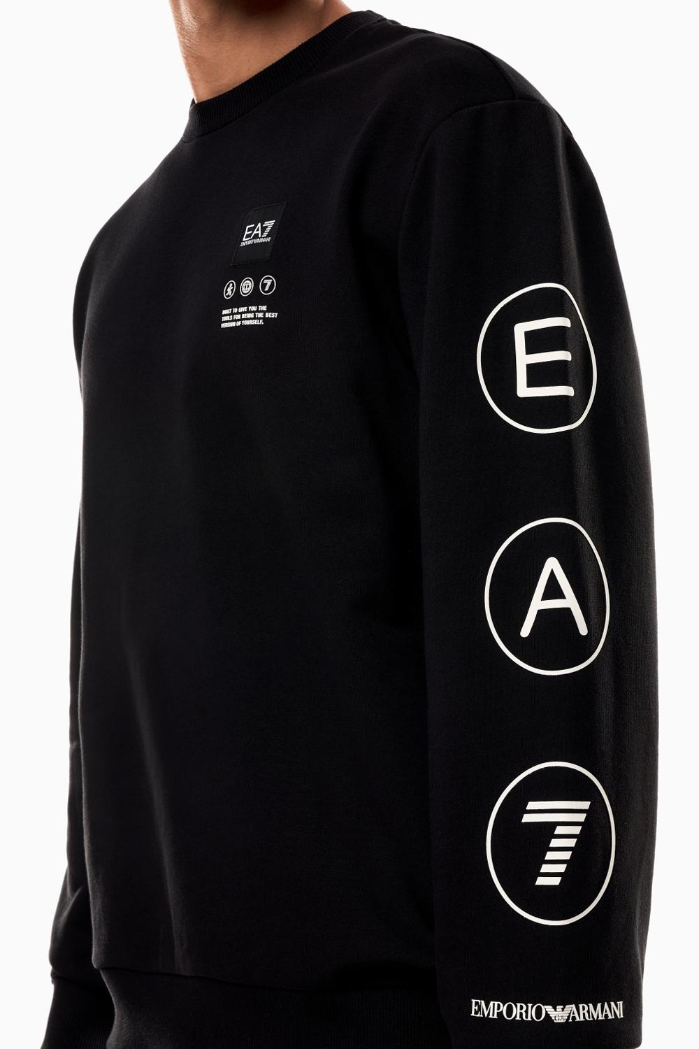 Felpa girocollo Logo Series in french terry di cotone 7M000977 AF17787UC001 EA7 Emporio Armani 