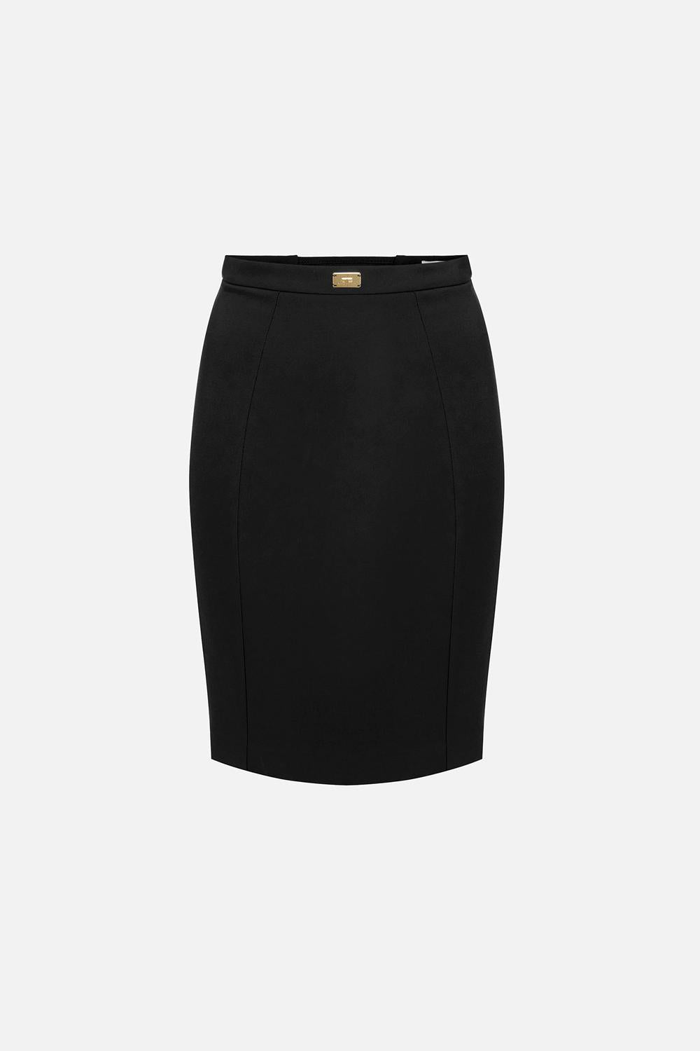 Gonna in tessuto bielastico con lacci criss-cross<BR/> GO147 57E2110 Elisabetta Franchi 