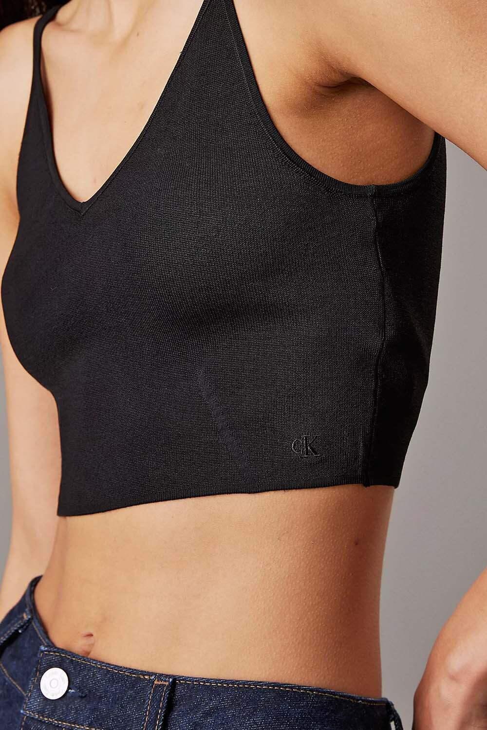 Top brassière in maglia elasticizzata<BR/> J20J224805 BEH Calvin Klein 