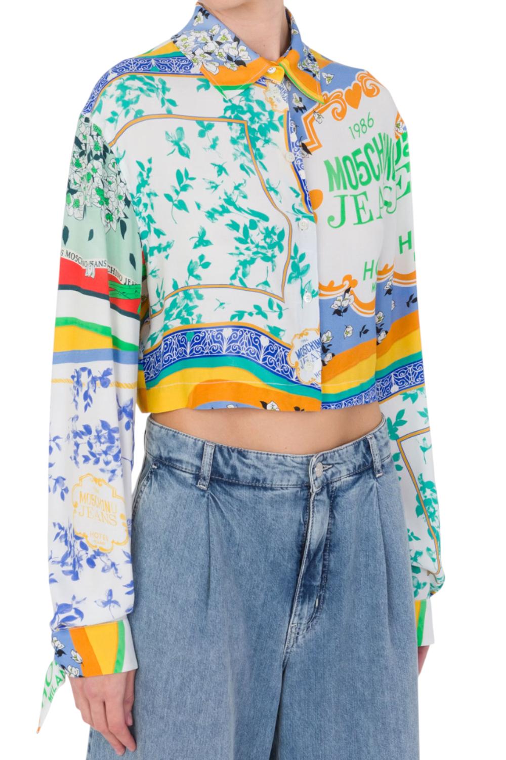 Camicia in crêpe Scarf Print Moschino Jeans<BR/> 0217 37351888 Moschino Jeans 
