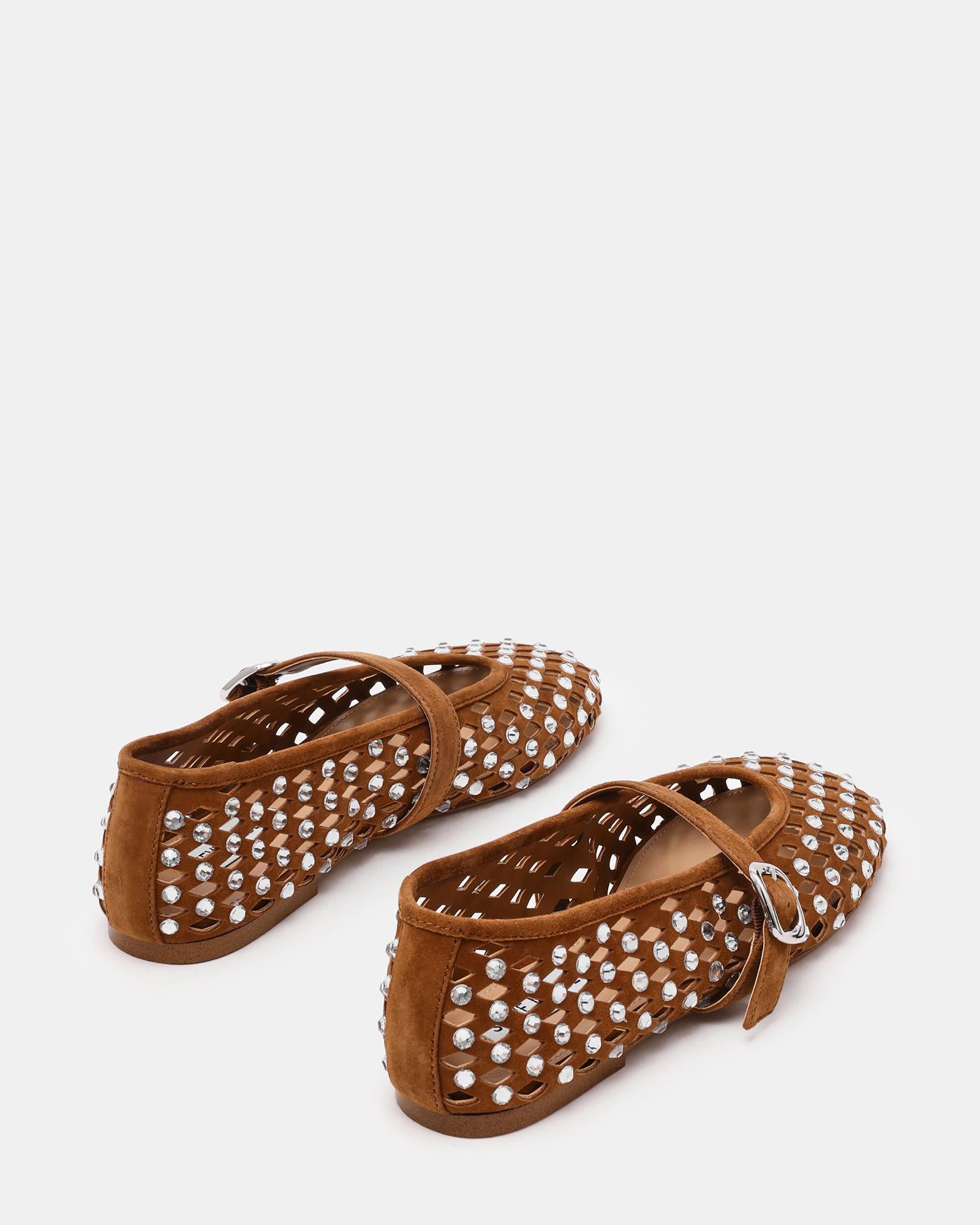 RERUN - ballerina con strass RERUN CHSNUT SUEDE Steve Madden 