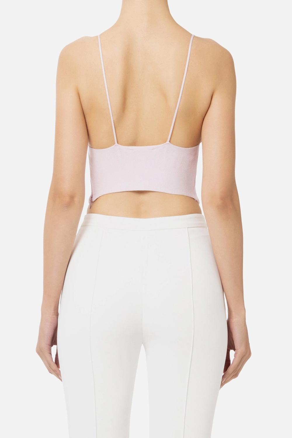 Top con trasparenze e tagli corsetto<BR/> TK25Q 51E2360 Elisabetta Franchi 