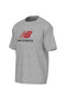 t-shirt girocollo a manica corta in cotone con scritta logo grande sul petto al centro MT51500 AHH New Balance 