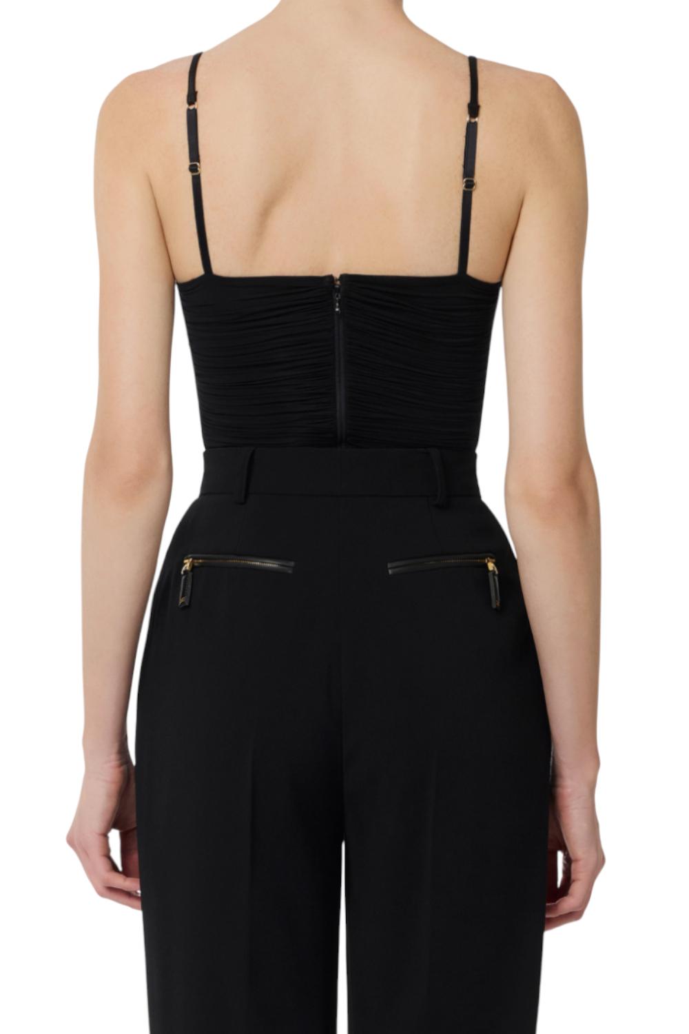 Body in jersey stretch con drappeggi<BR/> BO004 56E2110 Elisabetta Franchi 