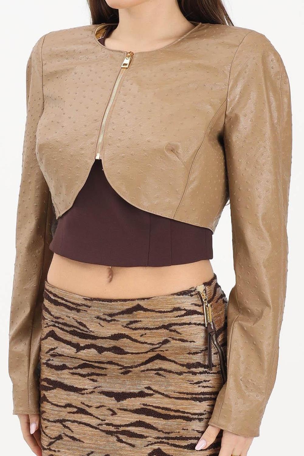 Giacca con stampa struzzo GI240 62E2229 Elisabetta Franchi 