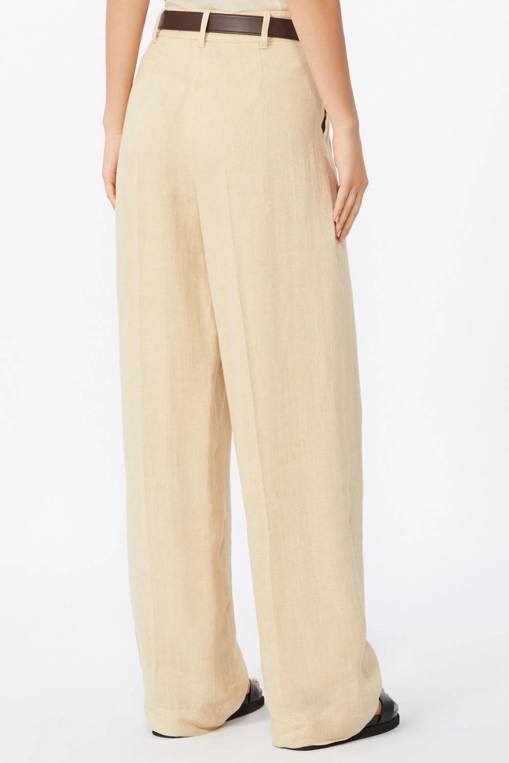 Pantalone ampio in batavia di lino MSTSUMERO 028COLONIALE Max Mara Studio 