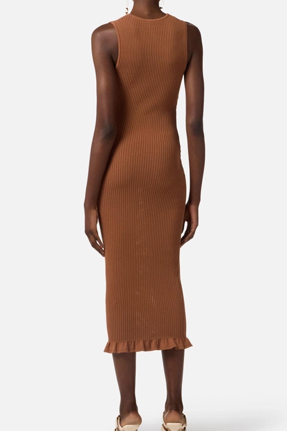 Abito in maglia con logo stampato AM07Q 61E2600 Elisabetta Franchi 