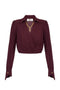 Camicia in georgette con dettaglio gioiello<BR/> CAT02 56E2EA4 Elisabetta Franchi 