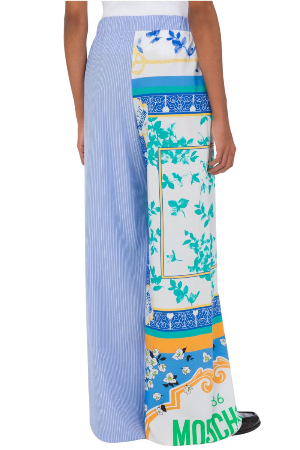 Pantalone in popeline rigato Moschino Jeans<BR/> 0332 37251303 Moschino Jeans 