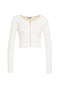 Cardigan in maglia a rombi con dettaglio gioiello<BR/> MK29B 56E2360 Elisabetta Franchi 