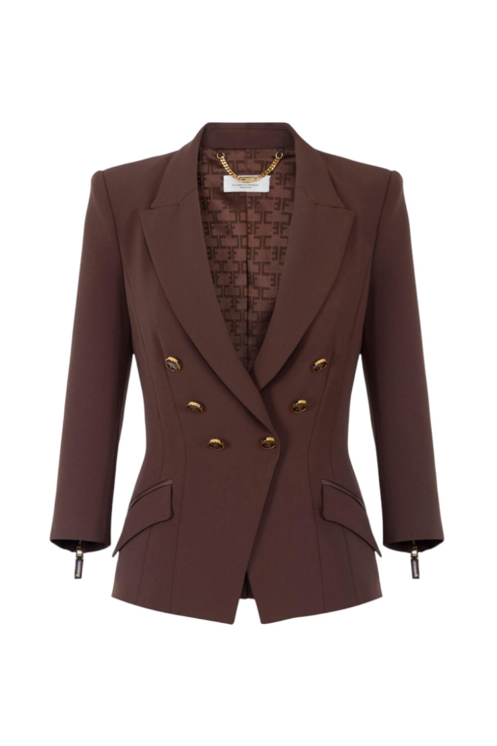 Giacca in doppio crêpe<BR/> GI174 56E2EA3 Elisabetta Franchi 