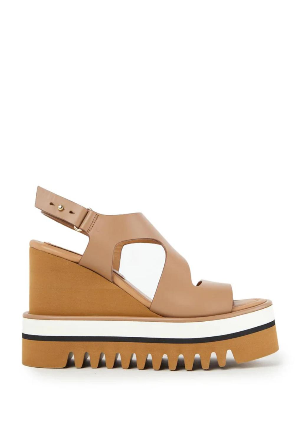Sandalo con zeppa Paloma Barcelò Zarine in pelle ZARINE CAMEL Paloma Barcelò 
