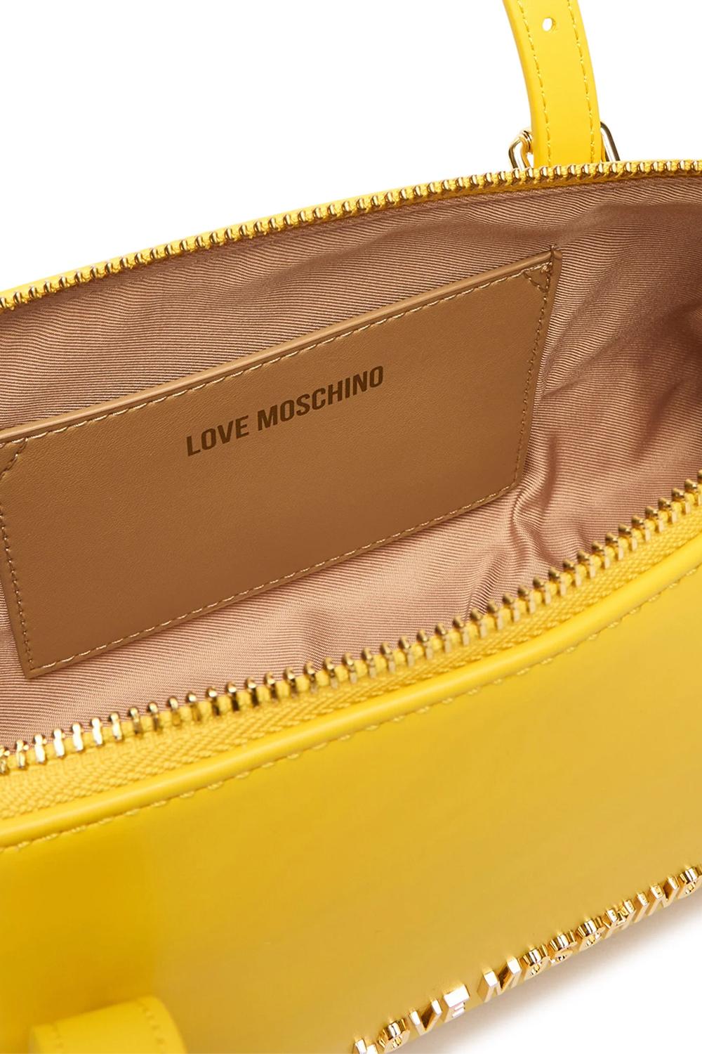 Borsa a Spalla Love Moschino in Ecopelle con Logo in Metallo JC4101PP1O LY0411 Love Moschino 