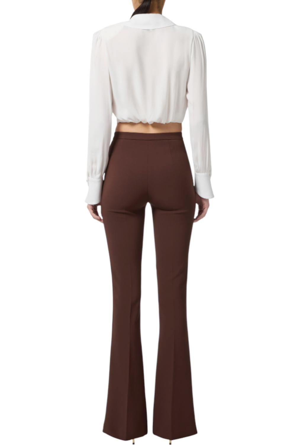 Camicia in georgette con dettaglio gioiello<BR/> CAT02 56E2360 Elisabetta Franchi 