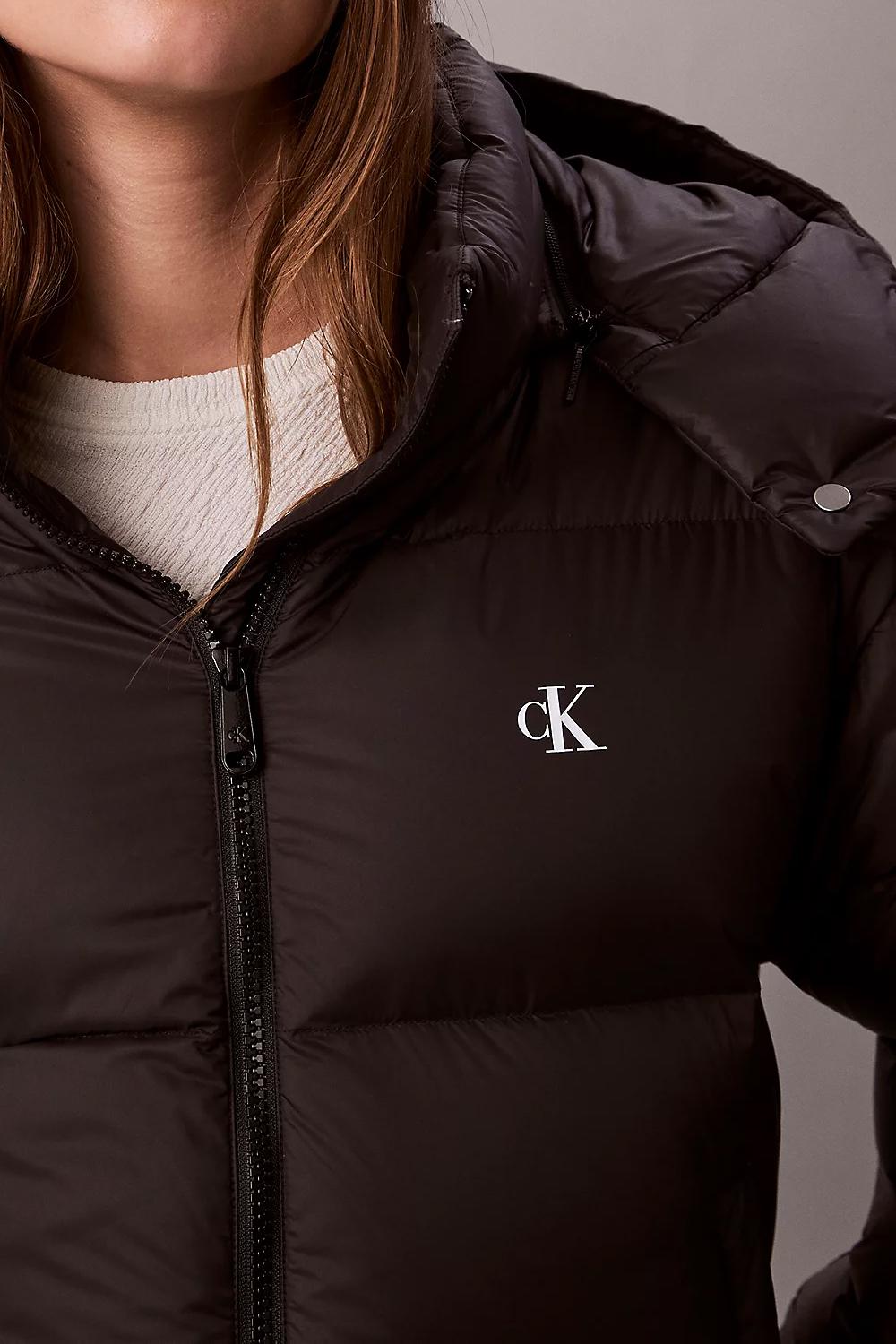 Piumino Corto Impermeabile con Cappuccio Staccabile LV047D501G UB1 Calvin Klein 