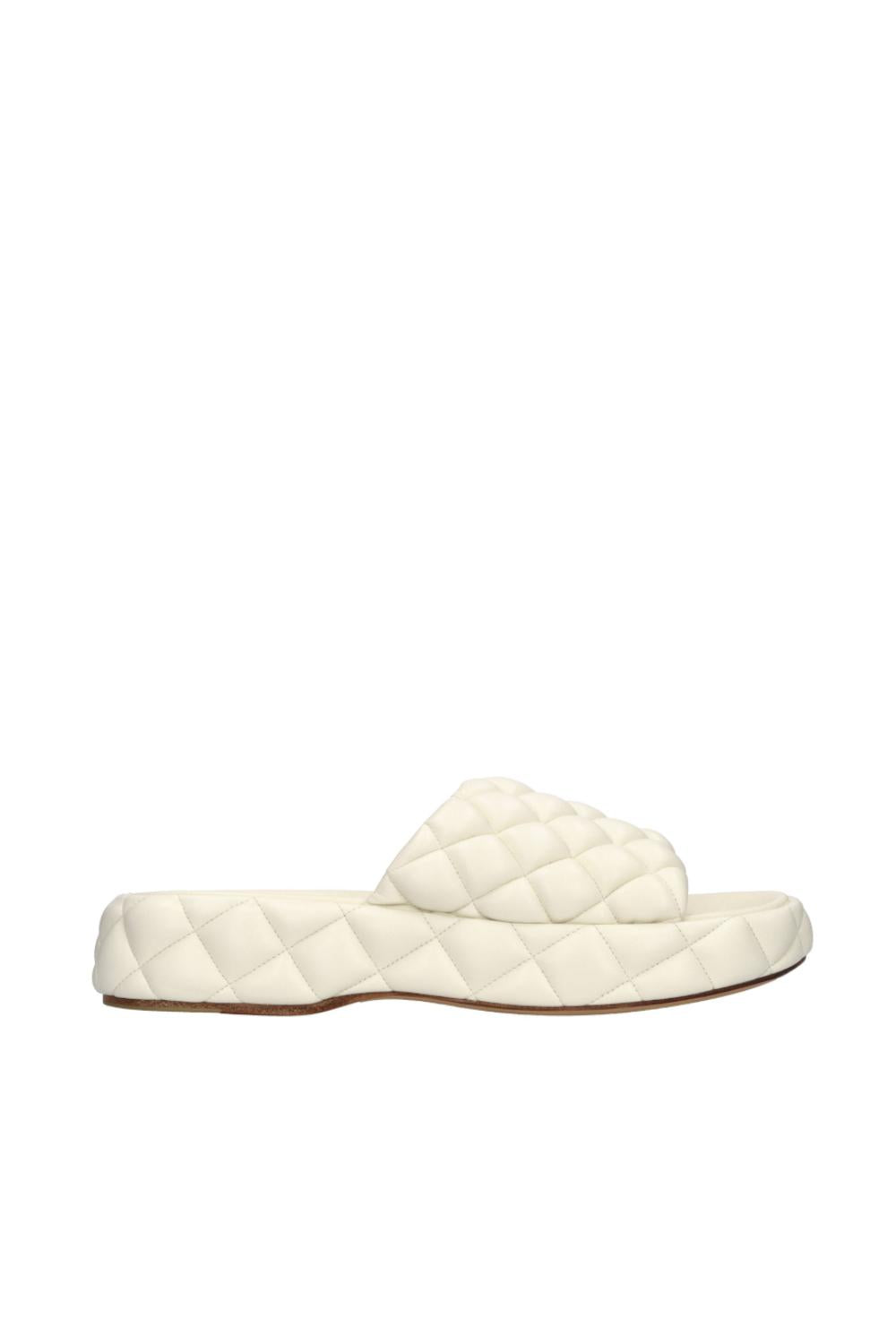 Sandali Mules Donna Bottega Veneta in Pelle Trapuntata  Suola in Cuoio 708885 VBRR09013 Bottega Veneta 